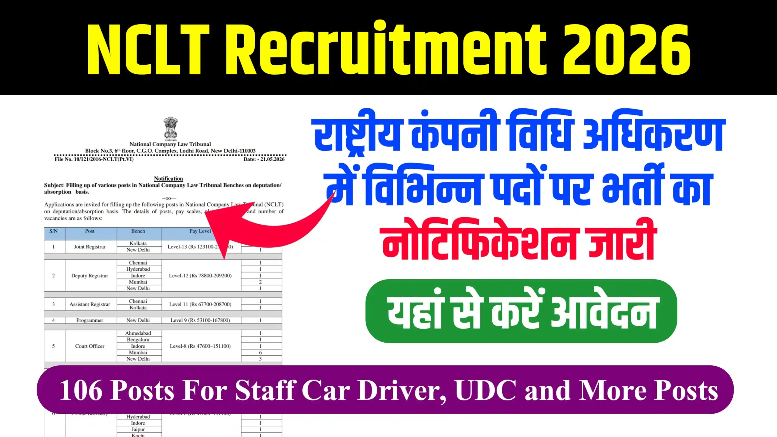 NCLT Recruitment 2026